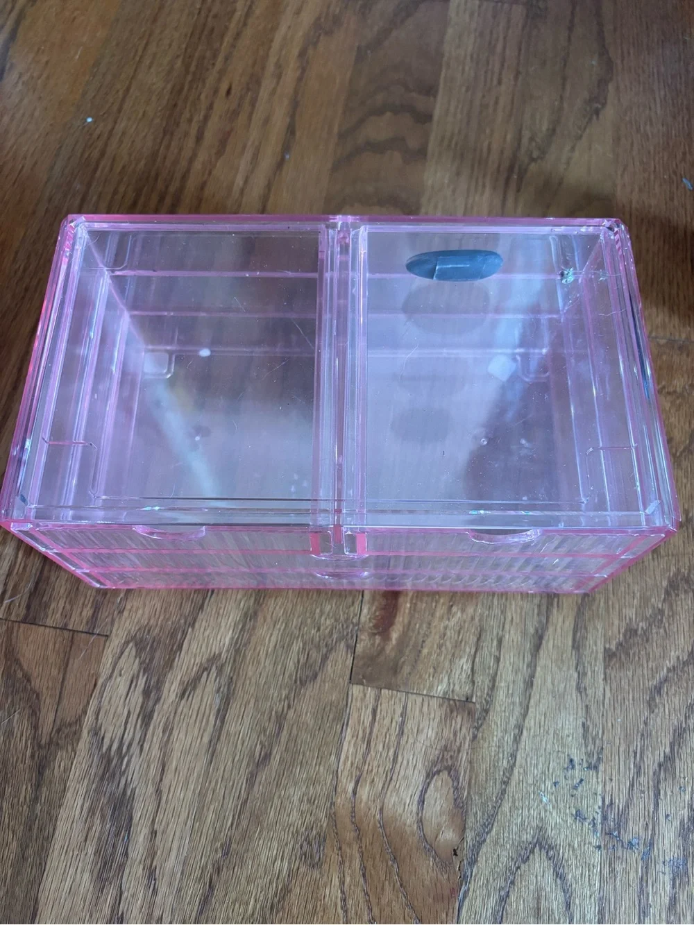 Pink makeup organizer